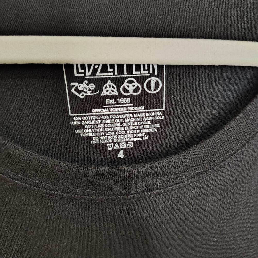 Torrid Womens 4X Top Plus Size Graphic T Shirt Led Zeppelin Black Short Sleeve - Picture 3 of 4